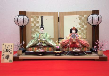小出松寿作 京十一番 金襴衣装着親王平台飾り-1